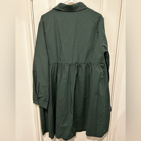 Maternity Solid Button Front Smock Dress - Picture 4 of 6